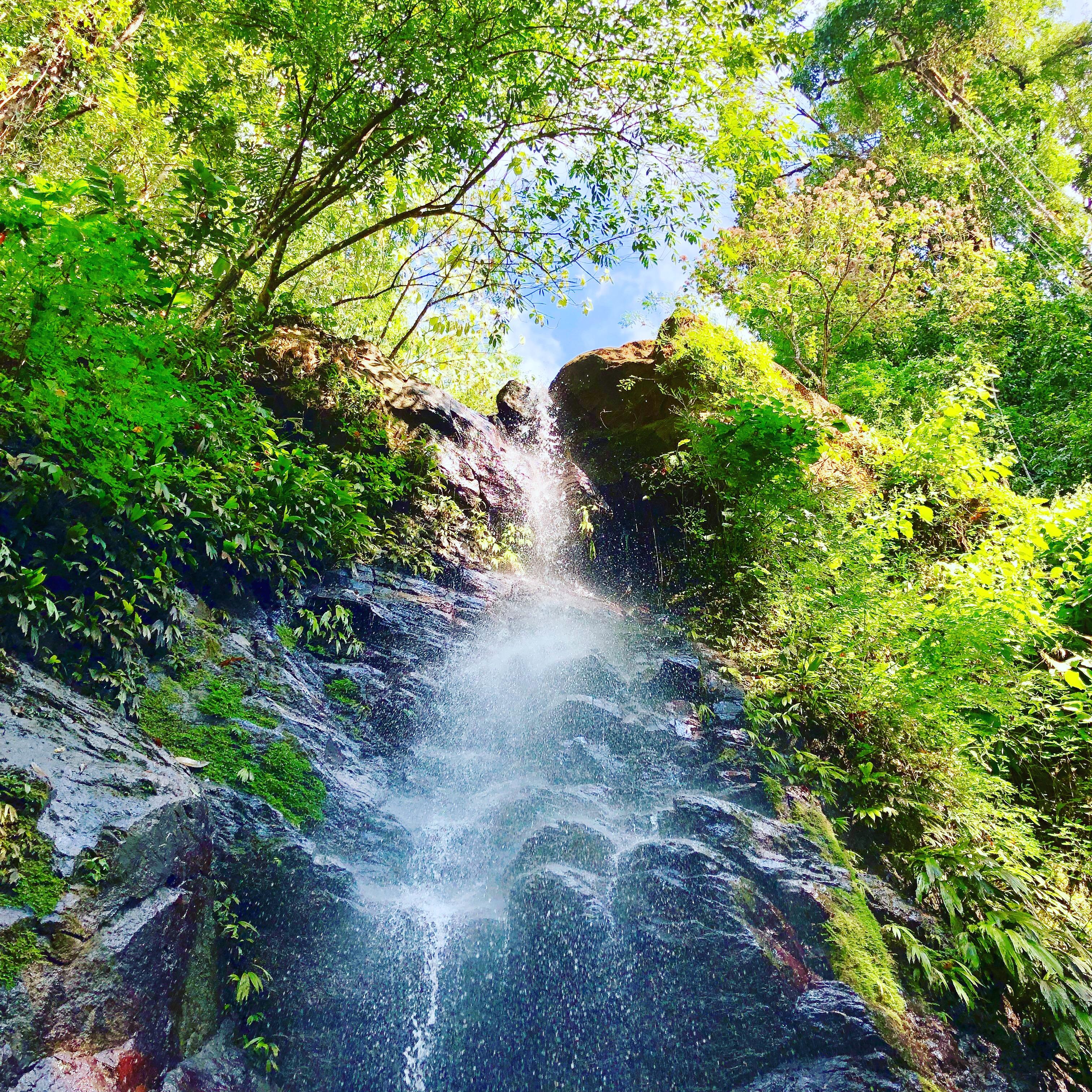 Twin Falls waterfall in the dry season