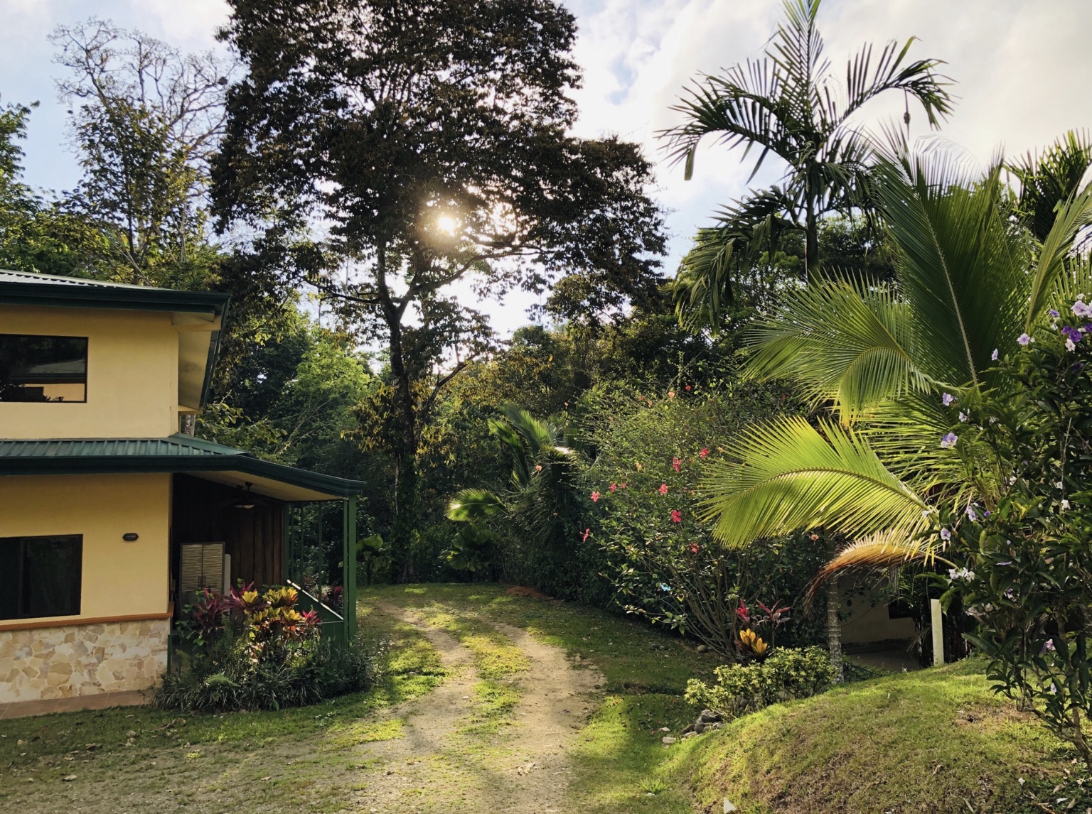 Villa junto a un jardín tropical